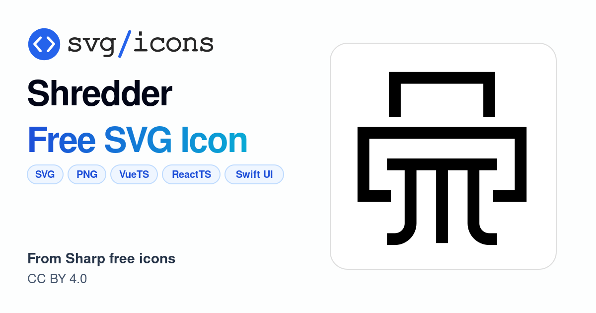 Shredder SVG Icon - Free Shredder PNG & SVG Download