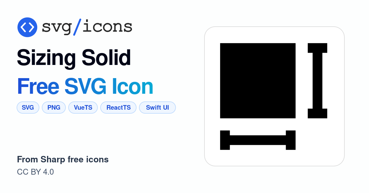 Sizing-solid SVG Icon - Free Sizing-solid PNG & SVG Download