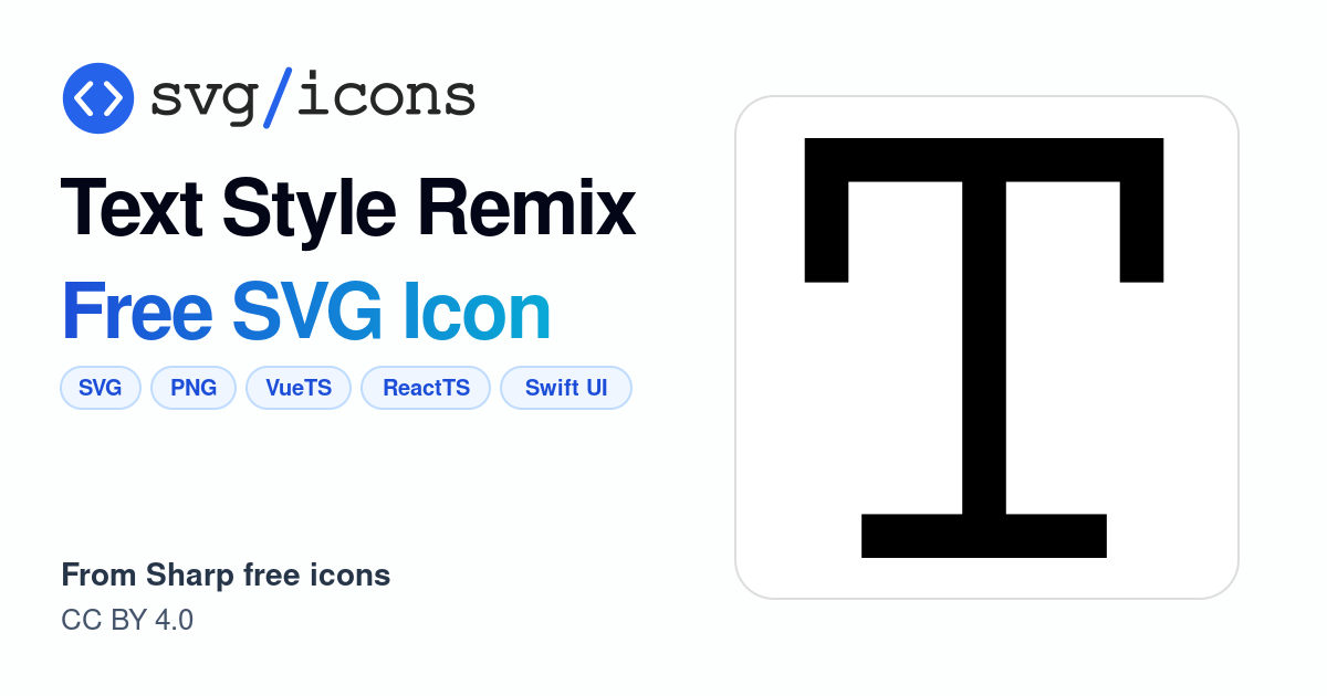 Text-style-remix SVG Icon - Free Text-style-remix PNG & SVG Download