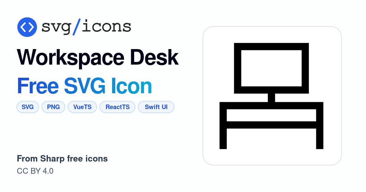 Workspace-desk SVG Icon - Free Workspace-desk PNG & SVG Download