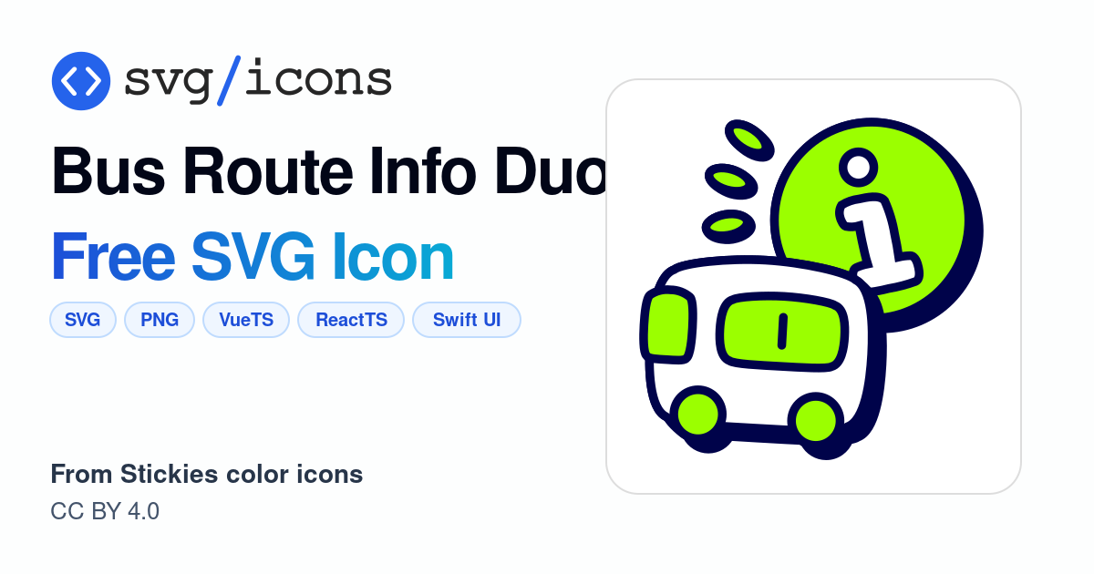 Bus-route-info-duo SVG Icon - Free Bus-route-info-duo PNG & SVG Download