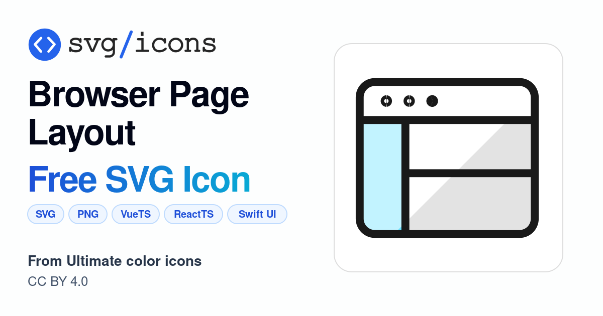 Browser-page-layout SVG Icon - Free Browser-page-layout PNG & SVG Download