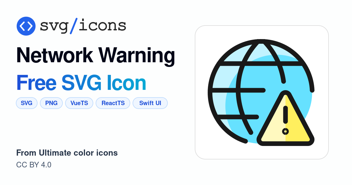 Network-warning SVG Icon - Free Network-warning PNG & SVG Download