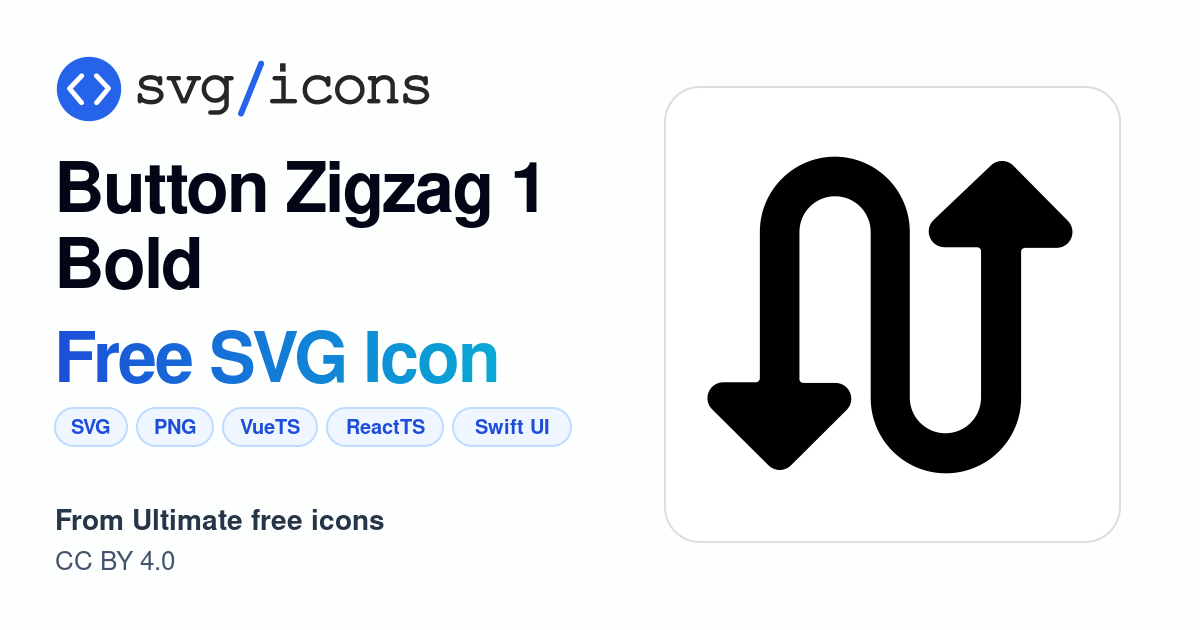 Button-zigzag-1-bold SVG Icon - Free Button-zigzag-1-bold PNG & SVG ...