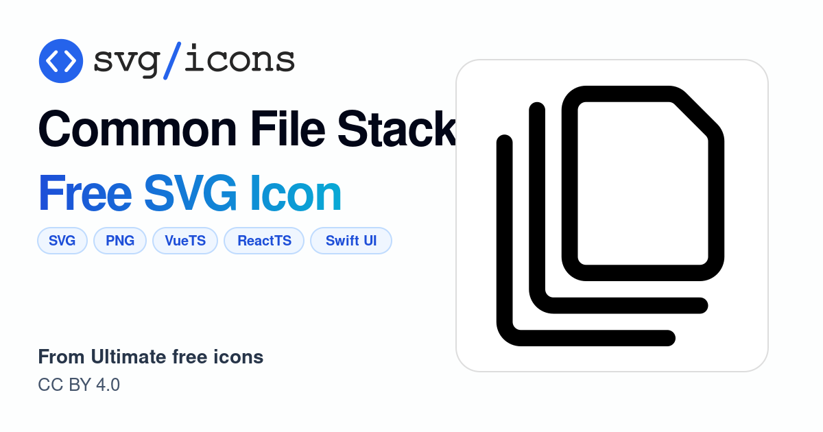 Common-file-stack SVG Icon - Free Common-file-stack PNG & SVG Download