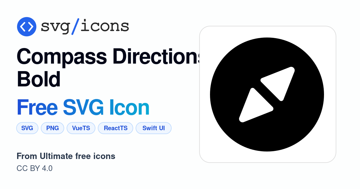 Compass-directions-bold SVG Icon - Free Compass-directions-bold PNG ...