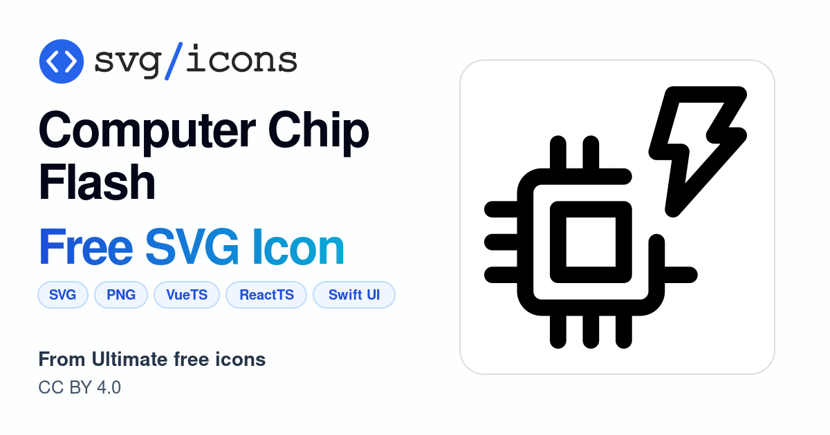 Computer-chip-flash SVG Icon - Free Computer-chip-flash PNG & SVG Download