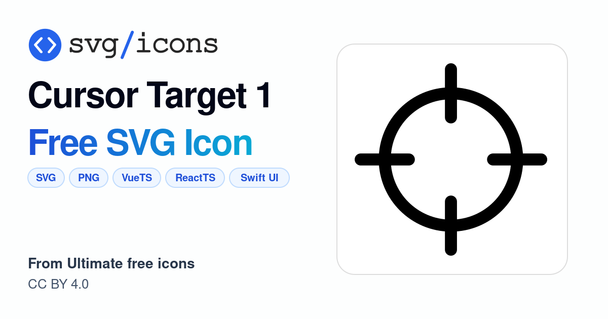 Cursor-target-1 SVG Icon - Free Cursor-target-1 PNG & SVG Download