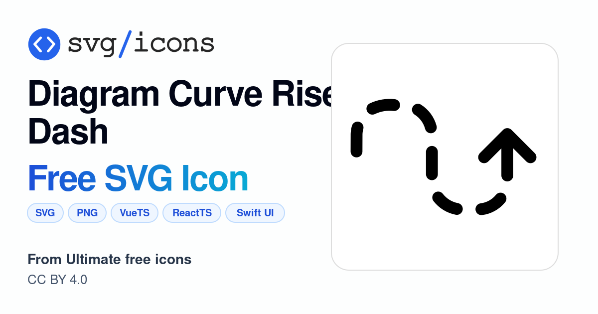 Diagram-curve-rise-dash SVG Icon - Free Diagram-curve-rise-dash PNG ...