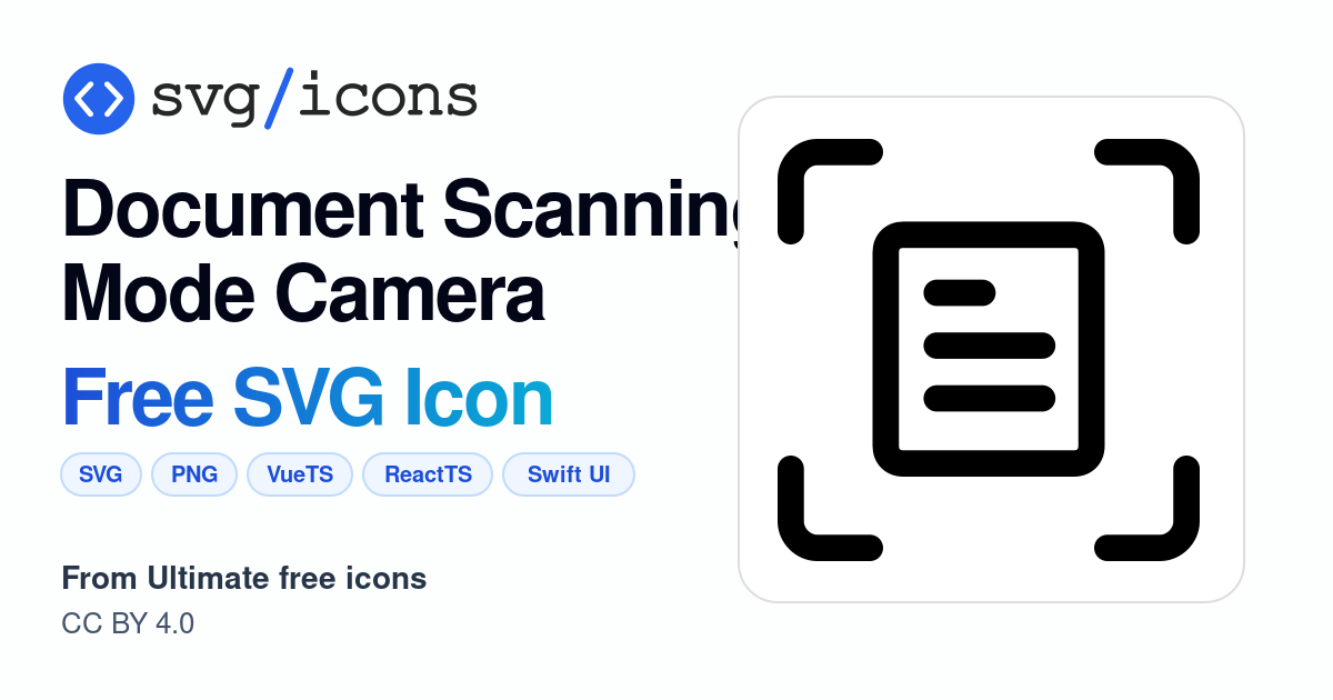 Document-scanning-mode-camera SVG Icon - Free Document-scanning-mode ...