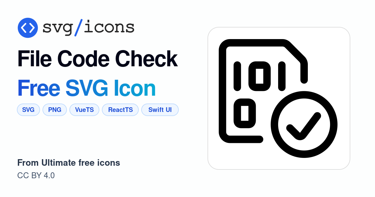 File-code-check SVG Icon - Free File-code-check PNG & SVG Download