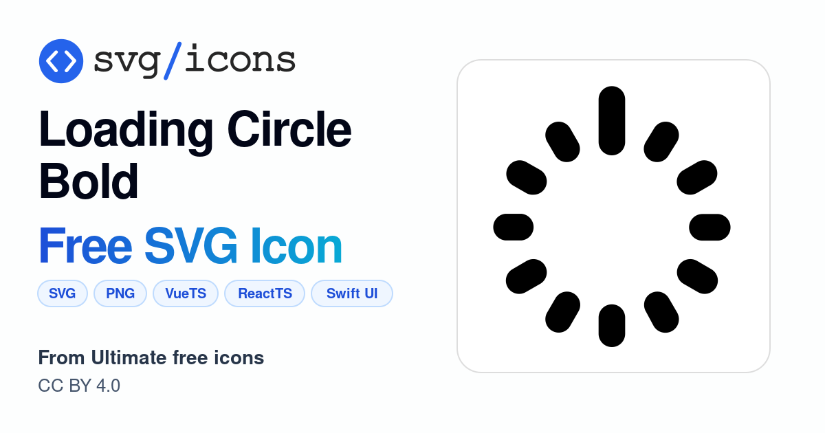 Loading-circle-bold SVG Icon - Free Loading-circle-bold PNG & SVG Download