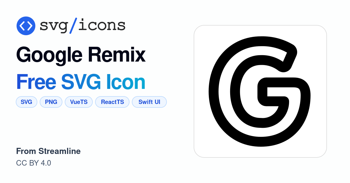 Google-remix SVG Icon - Free Google-remix PNG & SVG Download