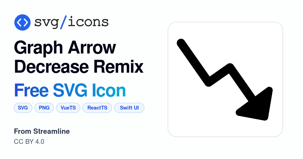 Graph-arrow-decrease-remix SVG Icon - Free Graph-arrow-decrease-remix ...