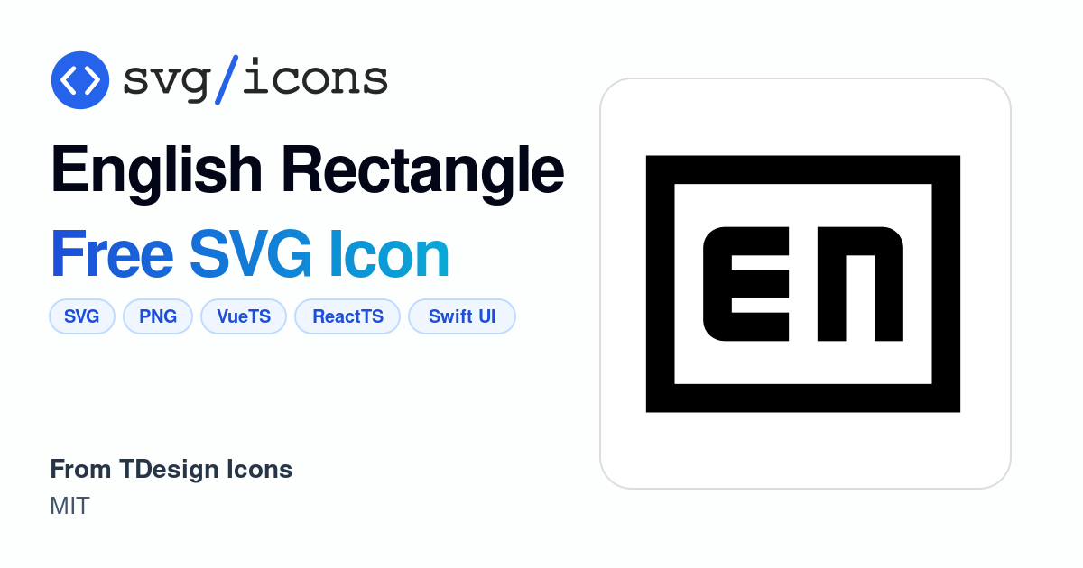 English-rectangle SVG Icon - Free English-rectangle PNG & SVG Download