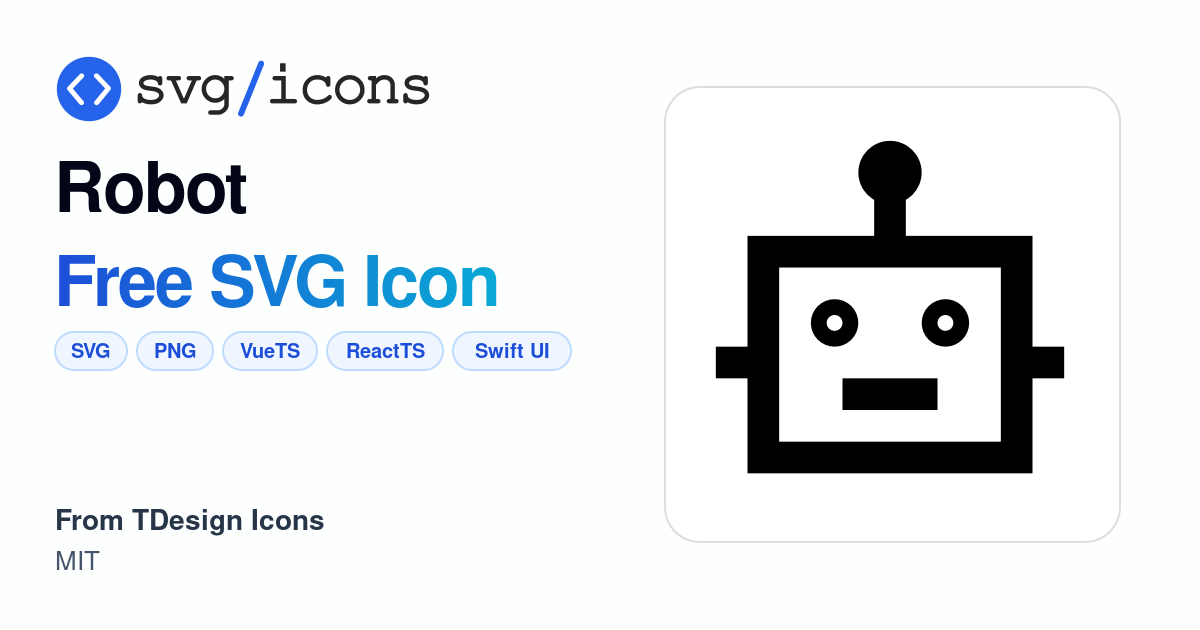 Robot SVG Icon - Free Robot PNG & SVG Download