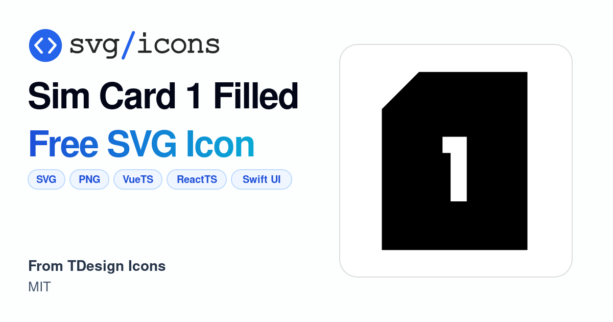 Sim-card-1-filled SVG Icon - Free Sim-card-1-filled PNG & SVG Download