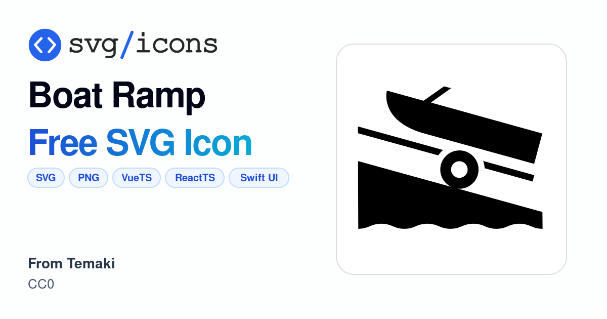 Boat-ramp SVG Icon - Free Boat-ramp PNG & SVG Download