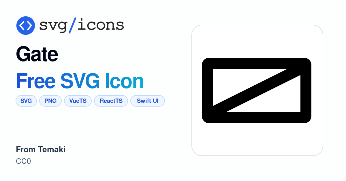 Gate SVG Icon - Free Gate PNG & SVG Download