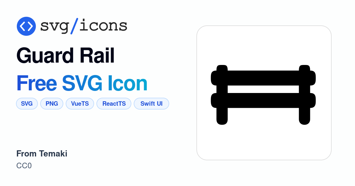 Guard-rail SVG Icon - Free Guard-rail PNG & SVG Download