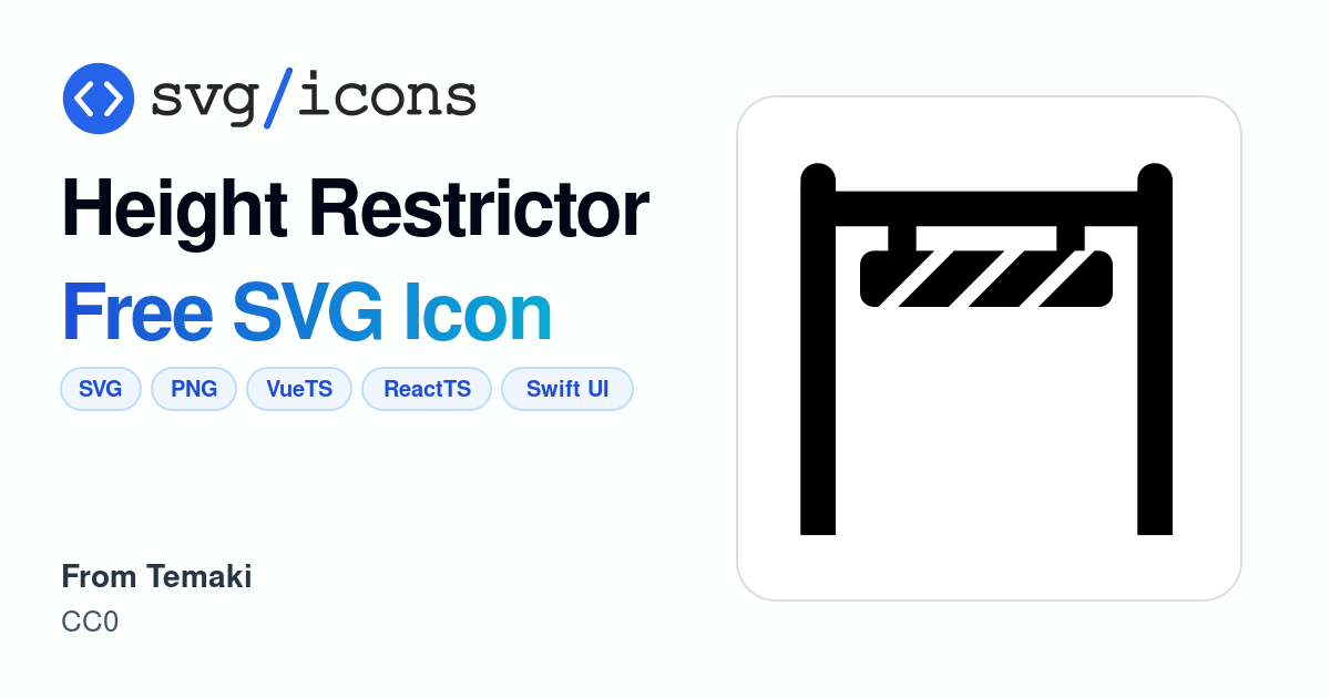 Height-restrictor SVG Icon - Free Height-restrictor PNG & SVG Download