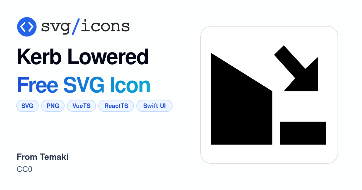 Kerb-lowered SVG Icon - Free Kerb-lowered PNG & SVG Download