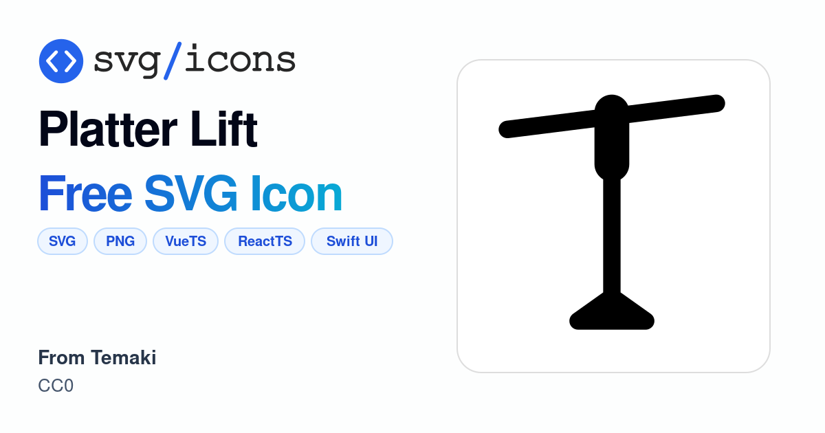 Platter-lift SVG Icon - Free Platter-lift PNG & SVG Download