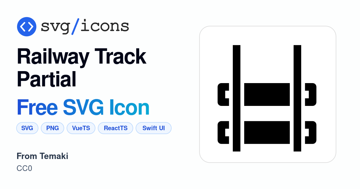 Railway-track-partial SVG Icon - Free Railway-track-partial PNG & SVG ...