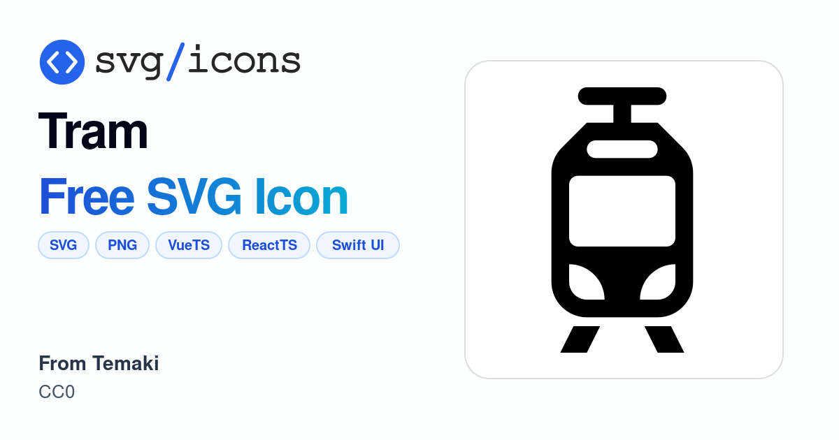 Tram SVG Icon - Free Tram PNG & SVG Download