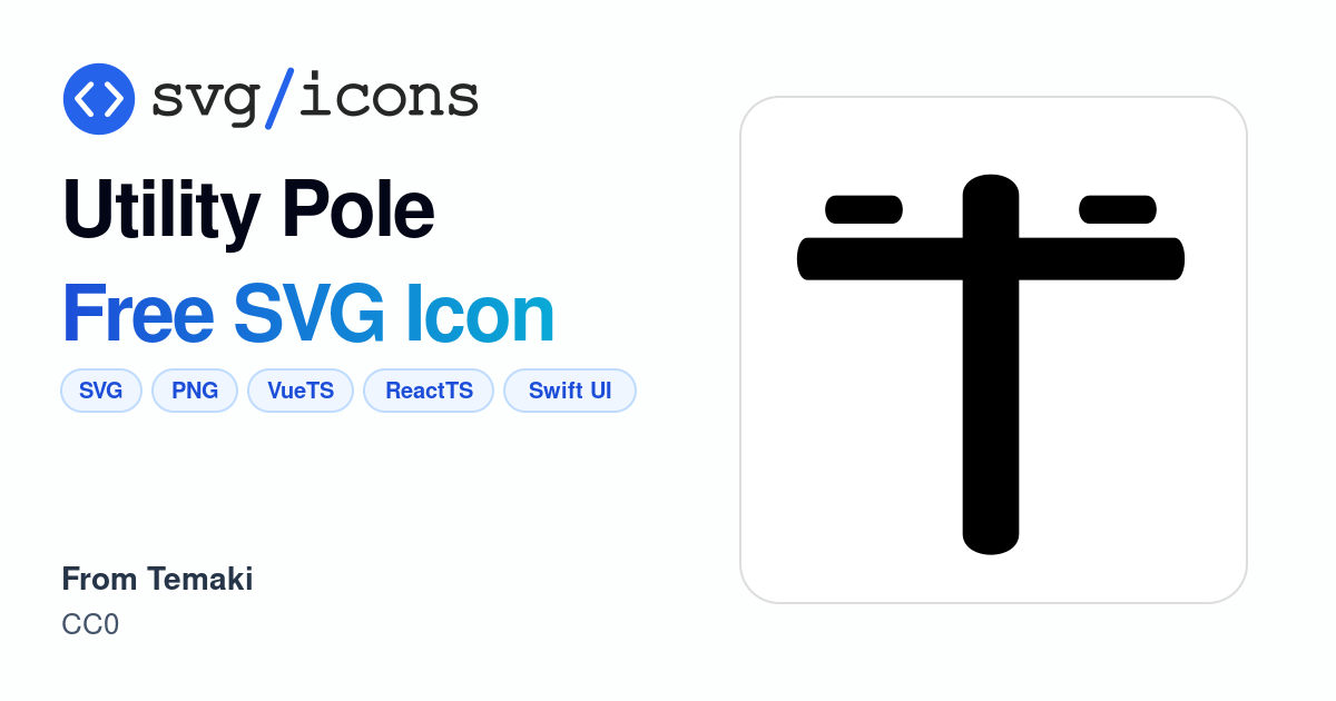 Utility-pole SVG Icon - Free Utility-pole PNG & SVG Download