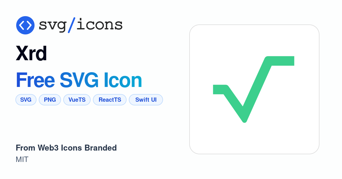 Xrd SVG Icon - Free Xrd PNG & SVG Download