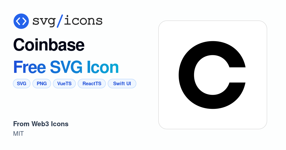 Coinbase SVG Icon - Free Coinbase PNG & SVG Download