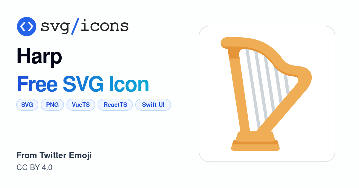 Harp SVG Icon - Free Harp PNG & SVG Download