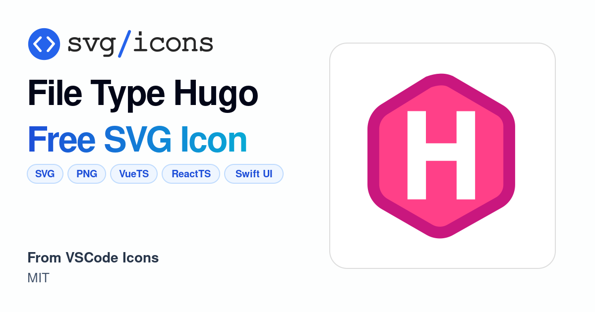File-type-hugo SVG Icon - Free File-type-hugo PNG & SVG Download