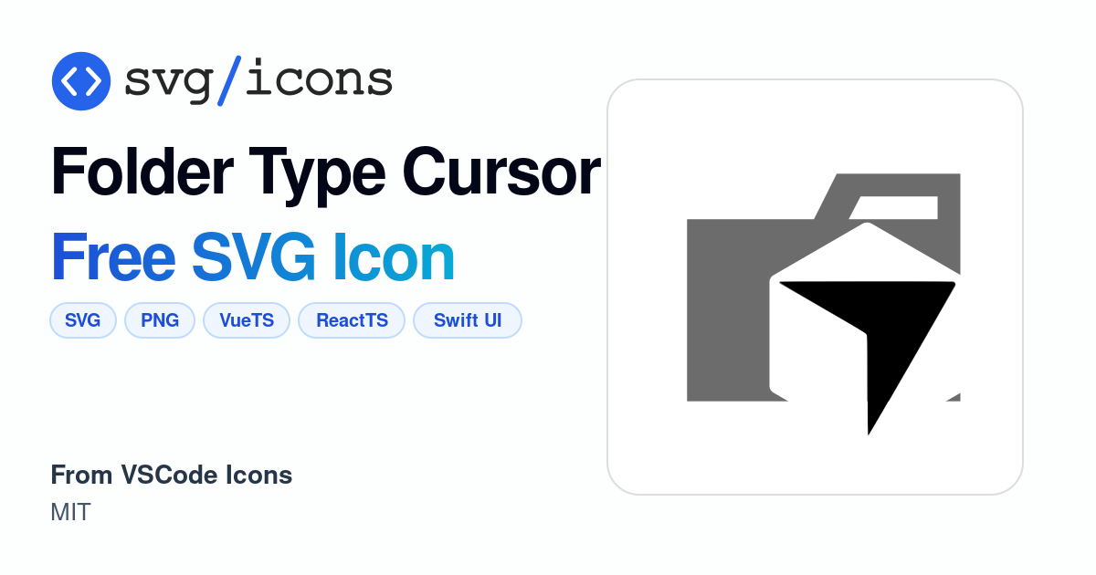 Folder-type-cursor SVG Icon - Free Folder-type-cursor PNG & SVG Download