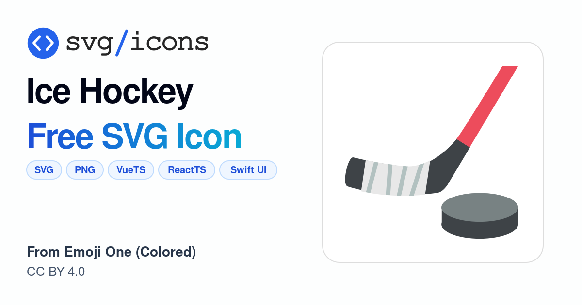 Ice-hockey SVG Icon - Free Ice-hockey PNG & SVG Download