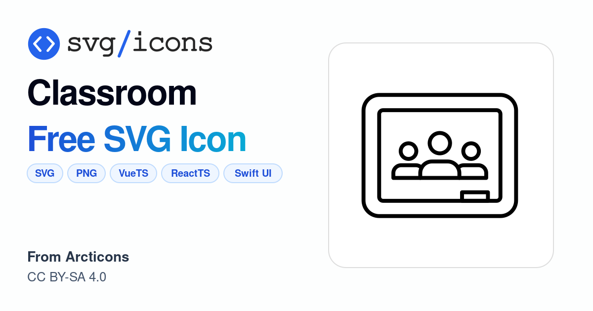 Classroom SVG Icon - Free Classroom PNG & SVG Download