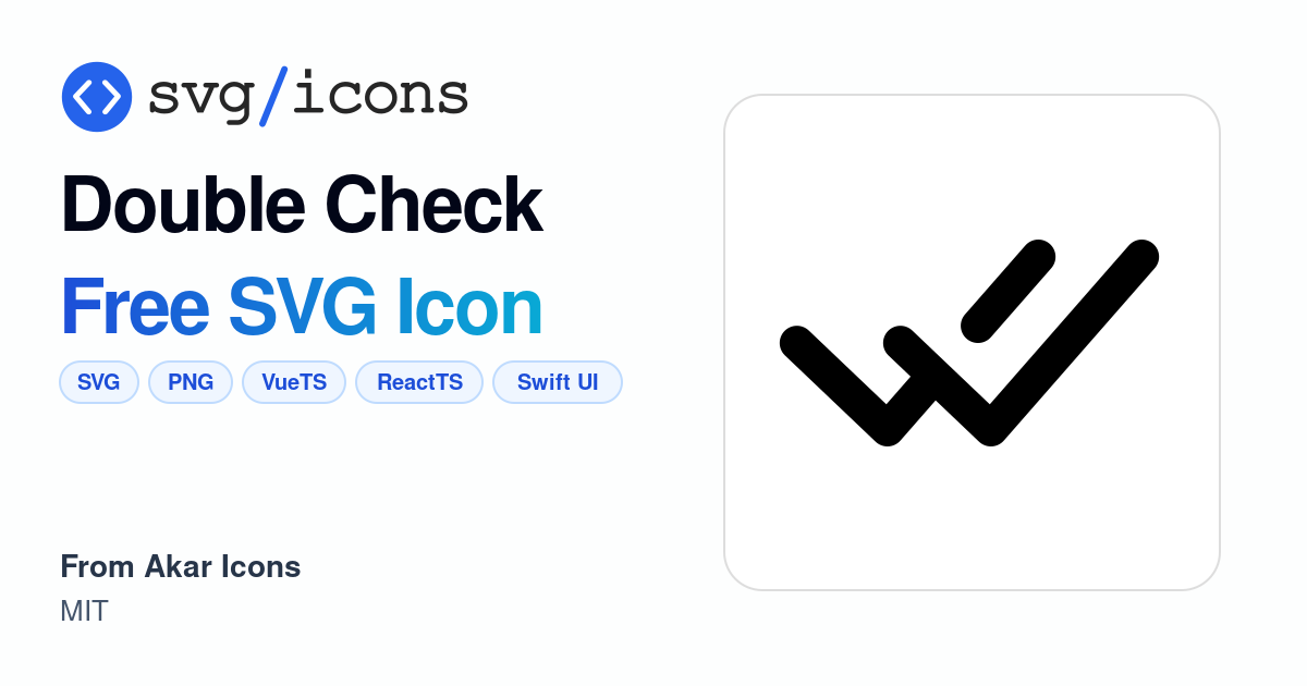 Double-check SVG Icon - Free Double-check PNG & SVG Download