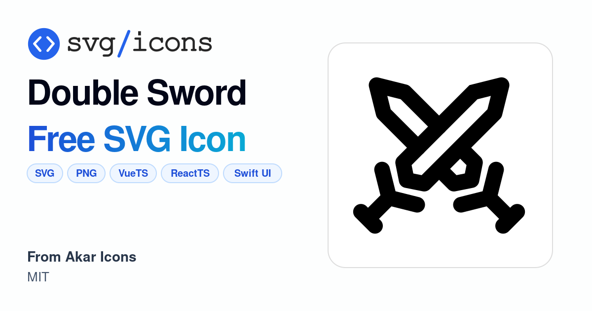 Double-sword SVG Icon - Free Double-sword PNG & SVG Download