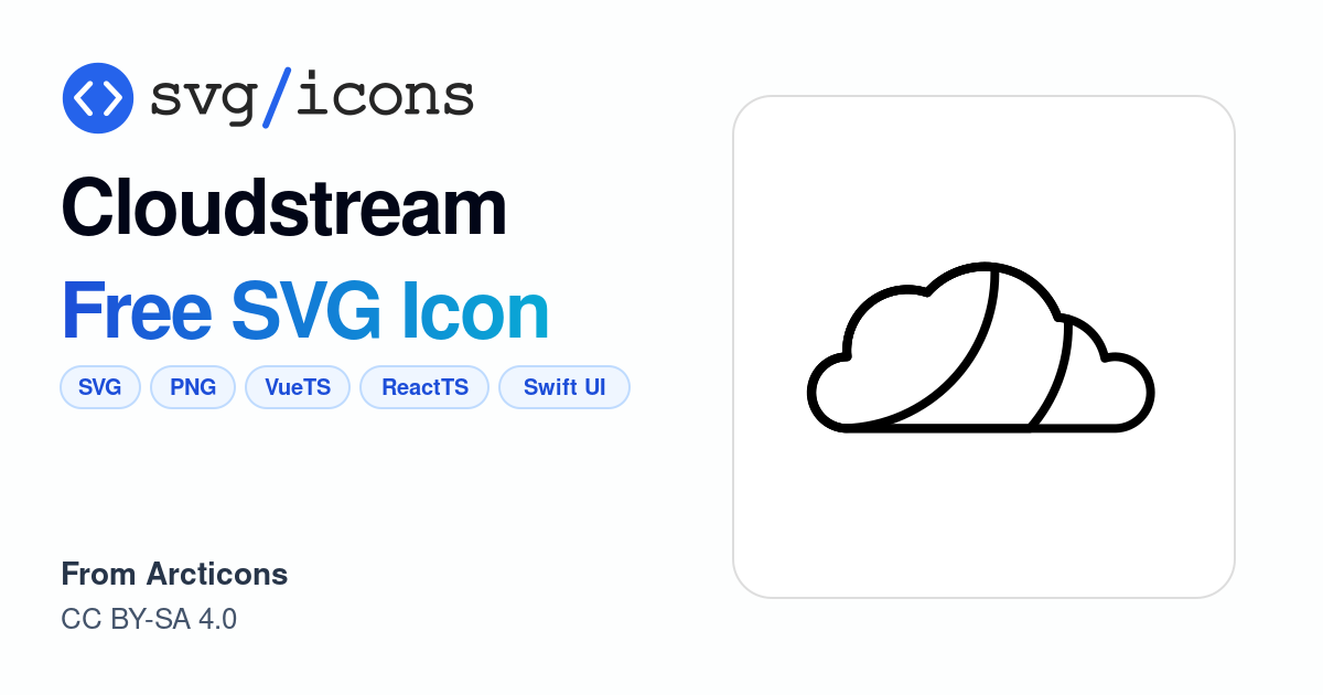 Cloudstream SVG Icon - Free Cloudstream PNG & SVG Download