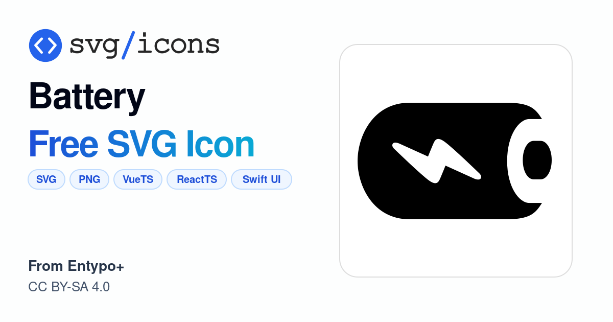 Battery SVG Icon - Free Battery PNG & SVG Download