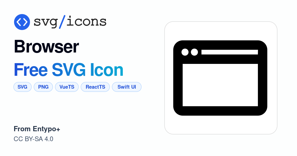 Browser SVG Icon - Free Browser PNG & SVG Download
