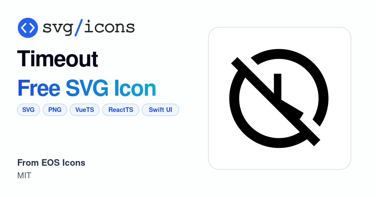Timeout SVG Icon - Free Timeout PNG & SVG Download