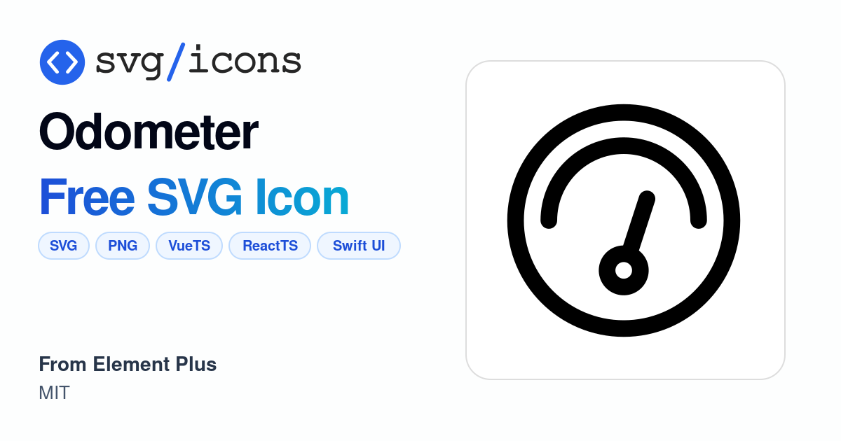 Odometer SVG Icon - Free Odometer PNG & SVG Download