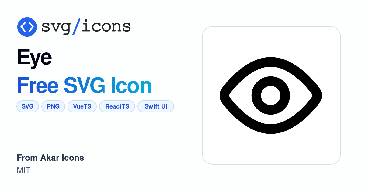 Eye SVG Icon - Free Eye PNG & SVG Download