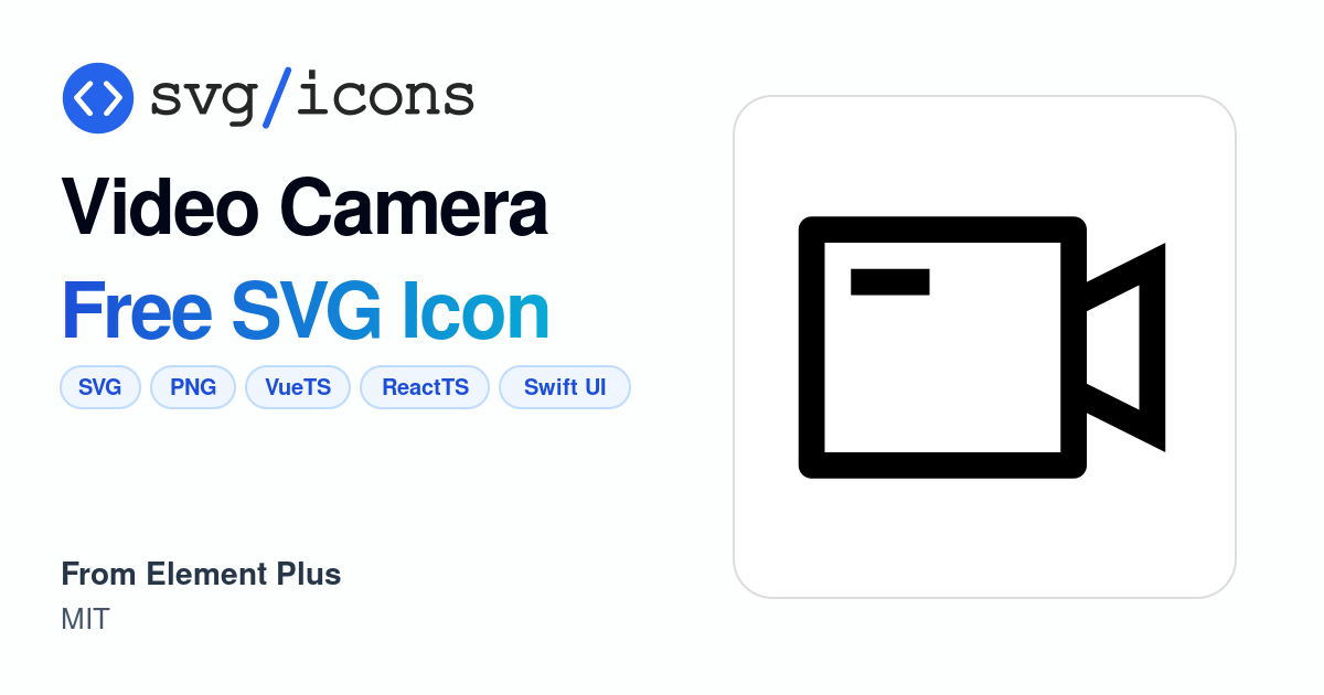 Video-camera SVG Icon - Free Video-camera PNG & SVG Download