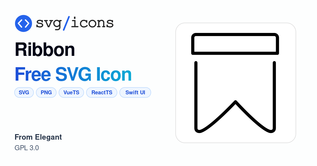Ribbon SVG Icon - Free Ribbon PNG & SVG Download