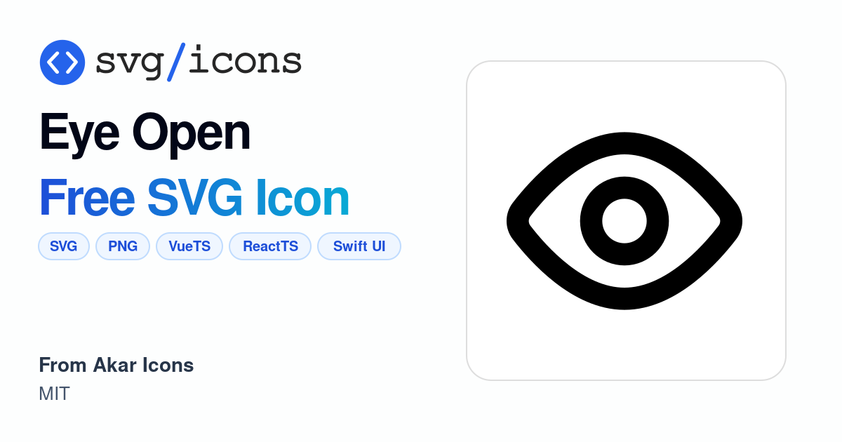 Eye-open SVG Icon - Free Eye-open PNG & SVG Download