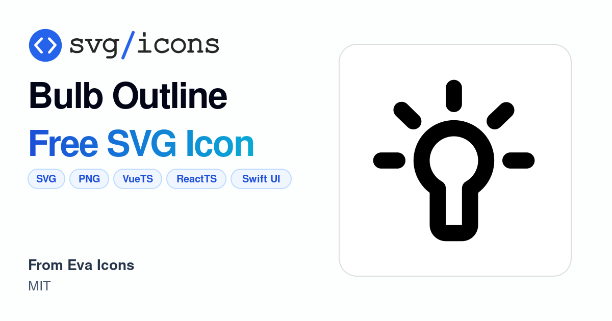 Bulb-outline SVG Icon - Free Bulb-outline PNG & SVG Download