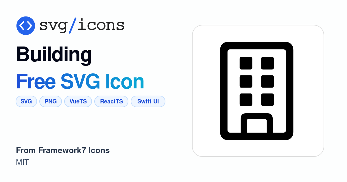 Building SVG Icon - Free Building PNG & SVG Download